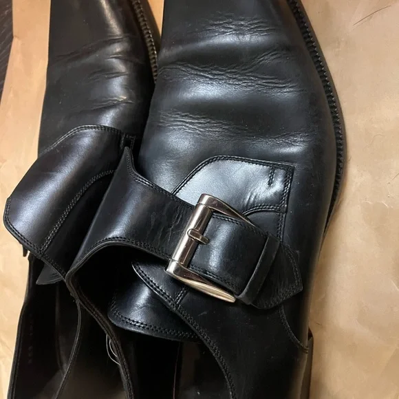 Dolce & Gabbana Black Leather Oxfords with Buckle Dolce & Gabbana Black Leather Monk Strap Derby Formal Men main image 2